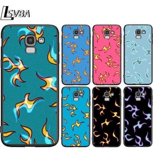 Fashion Hot Flame Color For Samsung Galaxy J8 J7 Duo J6 J5 Prime J4 Plus J3 J2 Core 2018 2017 2016 Phone Case