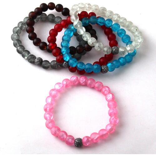 MOODPC Fashion Jewelry Bracelet Beautiful Popcorn Glass Bracelet 10pc different color/lot
