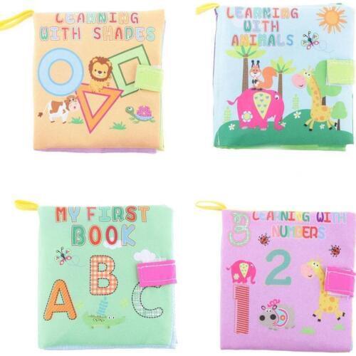 Infant Baby Kid Intelligence Cloth Book Cognize Figure Animal Educational Toy intelligence development learning letter animal