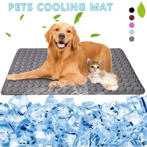 Dog Mat Cooling Summer Pad Mat For Dogs Cat Blanket Sofa Breathable Pet Dog Bed Summer Washable For Small Medium Large Dogs Car