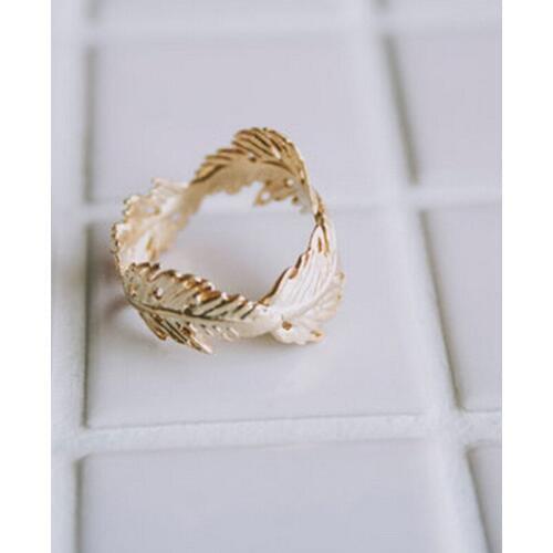 Wholesale 10pcs/Lot Exquisite Alloy Leaf Ring Mix Color Fashion Finger Rings Indian Jewelry Women Girls Love Free Shipping