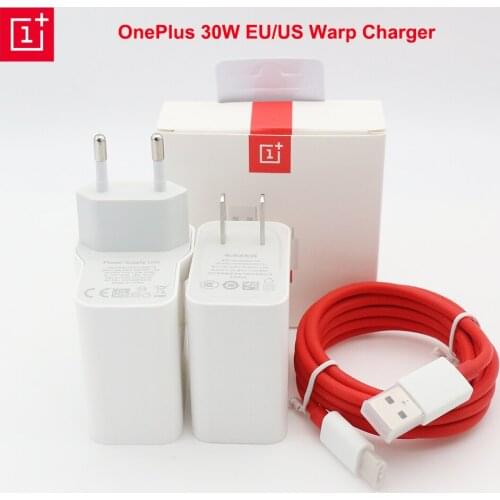 Original OnePlus 8T Warp 30W Fast Charger EU US Plug Power Adapter Charge USB Type C Cable for One Plus 8 Pro 8 7T Pro 7T 7 6T