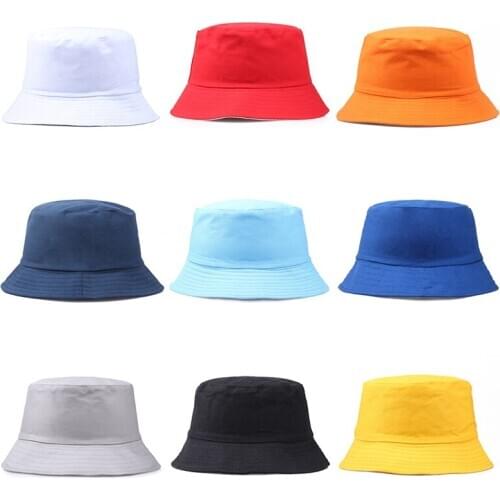 Korean jelly-colored Color Bucket Hats For Men Panama Women Hat Fisherman Hat Street DIY Portable Basin Hat Tide Visor