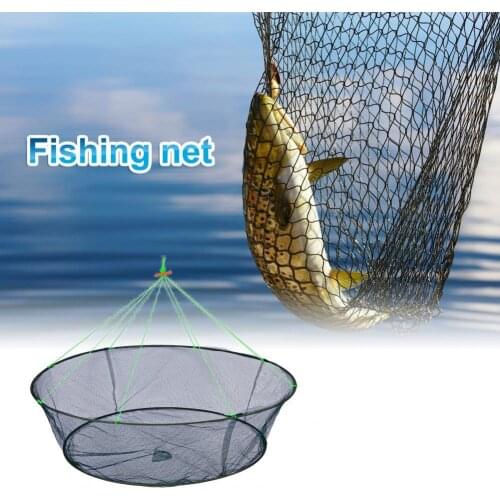 Landing Net Strong Load-bearing Foldable Nylon Anti-corrosion Fish Trap for Angling