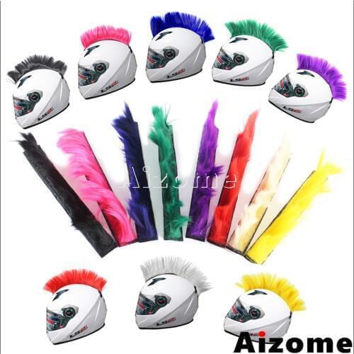 Dirt Pit Bike Helmet Punk Hawks Racing Off Road Helmet Hair Sticker Feather Mohawk Ski Snowboard Paintball Helmet Fur Mohawk
