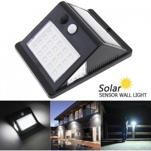 26 LED Three-sided 3 Mode Solar Light Human Body Induction Rural Street Light Waterproof IP55 Wall Lights for Garden / Outdoor