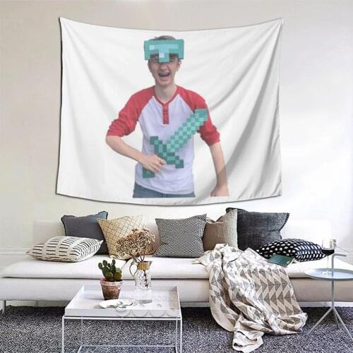 Tommyinnit Funny Skin Tapestry Tubbo Moment Tapestry Wall Bedspread aesthetic Home Decor For Living Room