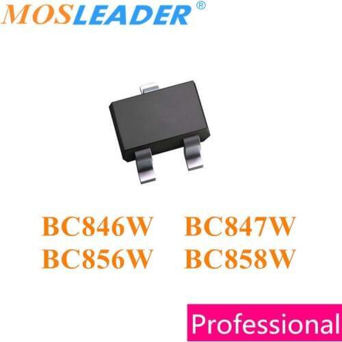 Mosleader BC846W BC847W BC856W BC858W SOT323 3000PCS NPN PNP Transistors Made in China High quality