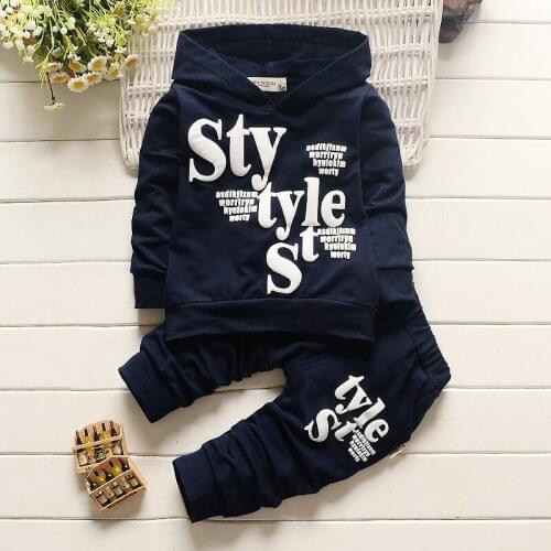 Spring Autumn Children Baby Boys Clothing Sets Letter Hoodies Tops Pants 2PCS Outifts Toddler Fashion Costume Kids Tracksuits