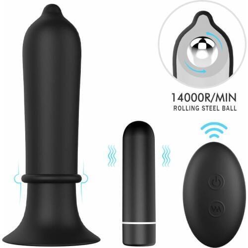 Remote Control Vibrator Anal Sex Toys Prostate Massager With 9 Vibration Silicone G-Spot Trainer Waterproof For Men Women Couple