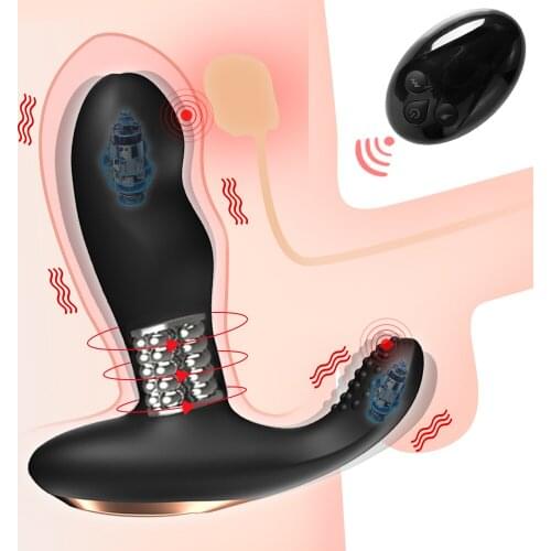 Powerful Dildo Vibrator Anal Plug Wireless Remote Male Prostate Massager Double Motor Butt Plug G-spot Stimulator Adult Sex Toys