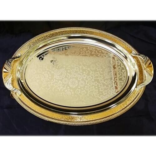 Gold Tray 29 X 21 cm I Rolling Trays For Weed I Ottoman Tray ı Serving Platter I Decorative Tray I Gold Decor