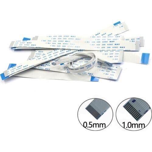 100PCS Multiple lengths Flat flexible cable FFC FPC LCD cable AWM 20624 80C 60V VW-1 FFC-1.0MM/0.5MM LCD connector flat cable