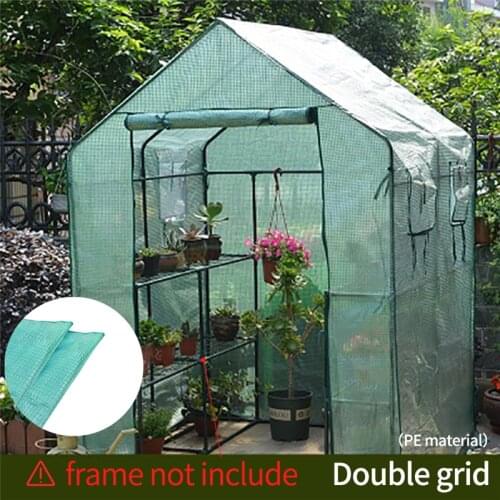1x Garden Warm Room PE Insulation Cover Household Plant Roll-up Windows Waterproof Protect Flowers Greenhouse Without Iron Stand