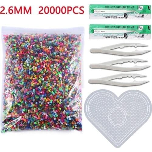 20000pcs 2.6mm Hama Beads strijkkralen Mini Hama Fuse Beads Diy Kids Educational Toys Free shipping
