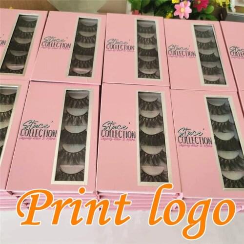 5 pairs Lashes Case 5-100Pcs Eyelash Packaging Wholesale New Lash Boxes With Trays Bulk 25mm Mink Lashes packaging Box
