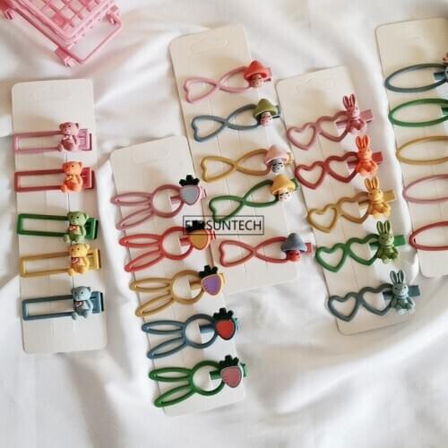 50Set Dog Kitten Puppy Cute Pet Kids Hair Groomin Rabbit Strawberry Hairpins Butterfly Hair Clips Hair Ornaments Accessories