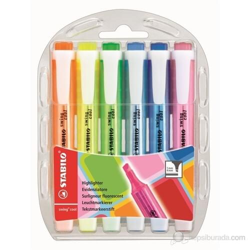 Stabilo Swing Cool 6 Piece Package Pastel Marker Pen Highlighter Felt Pen Original Product Fast Shipping