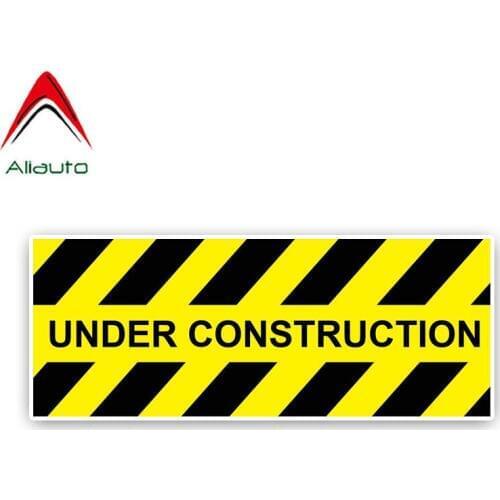 Aliauto Warning Car Sticker Under Construction Cover Scratch Accessories PVC Decal for Volvo Xc90 Nissan Qashqai J10,20cm*7cm