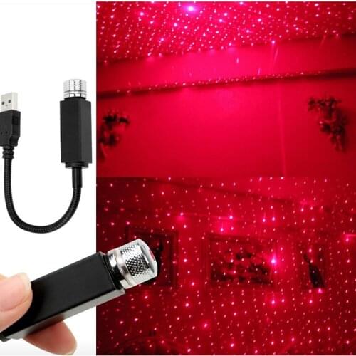 Car USB Starry Sky Lights Gypsophila Indoor Projection Lights Car Ceiling Mini Atmosphere Lights