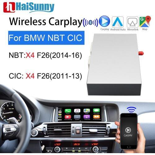 Wireless Carplay For BMW X4 F26 X5 E70 Support Upgrade Multimedia Screen Android Auto Interface GPS Navigation NBT CIC System