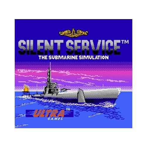 Silent Service Region Free 60 Pin 8Bit Game Card For Subor Game Players