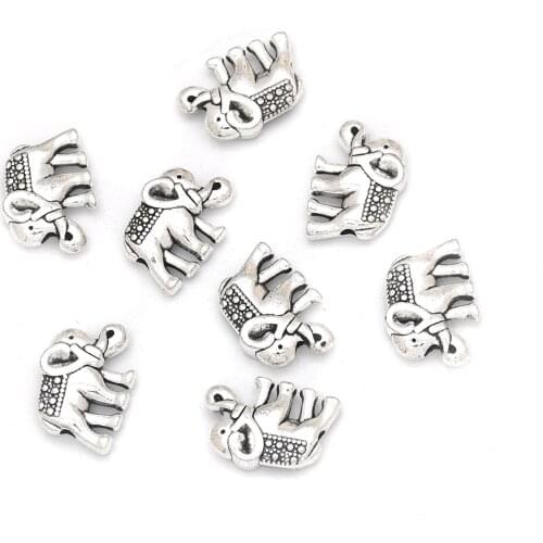 10PCs/lot Animal Elephant Spacer Beads Connector Fashion Jewelry Making DIY Handmade Necklace Accessories