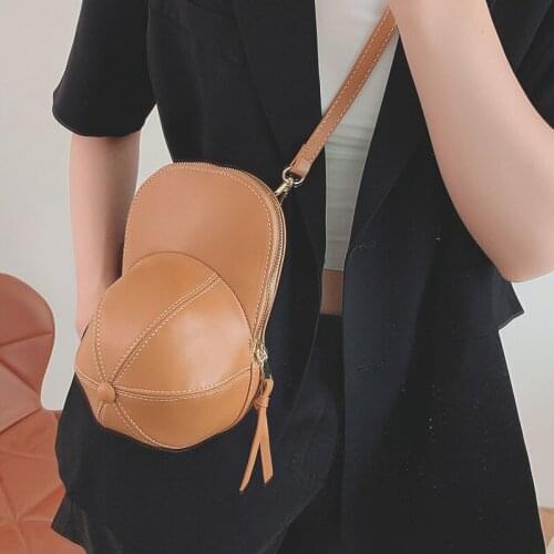 Hat Design Small PU Leather Crossbody Shoulder Bags For Women 2021 Beautiful Fashion Ladies Travel Handbags Female Travel Purse