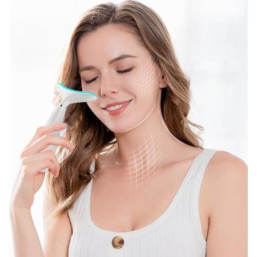 Home USB charging Electric Neck Massager Anti Wrinkle Tightening Lifting Wrinkle Remove Massage tools LED Radio Frequency Beauty