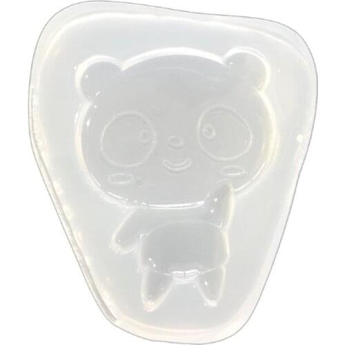 Cute Cartoon Panda Bear Pendant Resin Casting Mold Silicone Mold Jewelry Making