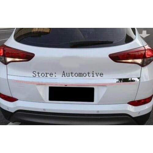 For Hyundai Tucson TL 2015 2016 2017 Chrome Rear Trunk Cover Tailgate Trim Back Boot Door Molding Car Sticker Styling Garnish