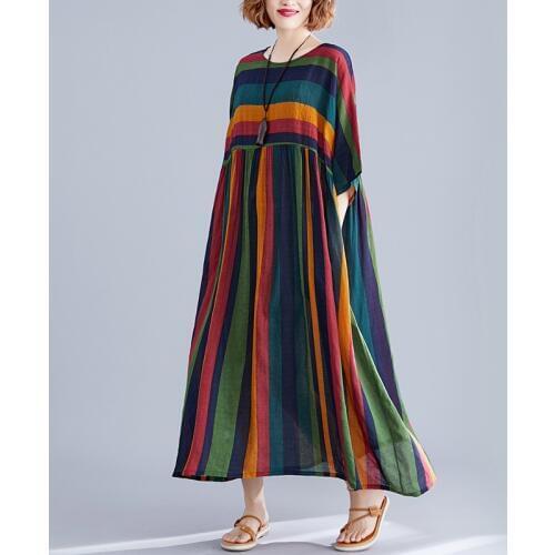 Johnature Short Sleeve Dresses