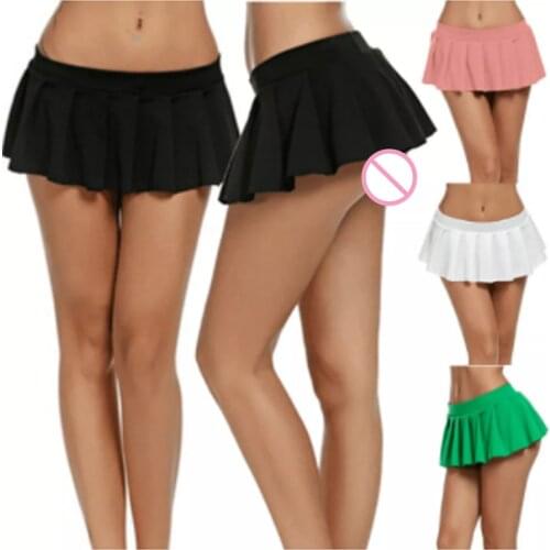 Kayotuas Women Skirt Hot Sale Sexy Bodycon Dance Clubwear Nightwear S-XXL Ladies Cute Solid Pleated Party Mini Streetwear