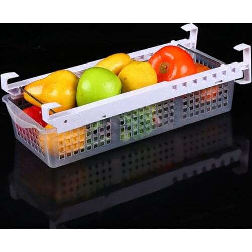 Kitchen Accessories Storage Container Refrigerator Organizer Adjustable Plastic Fridge Storage Basket Pull-out Drawer Box