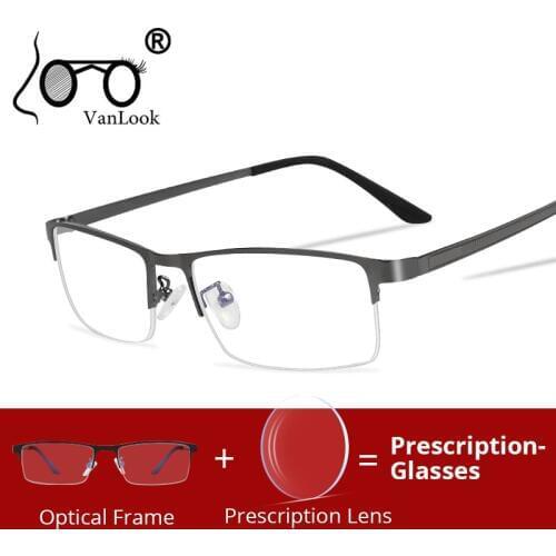 Prescription-glasses Mens Blue Light Blocking Computer Glasses Frame Prescription Eyeglasses Myopia Progressive Gaming Optical