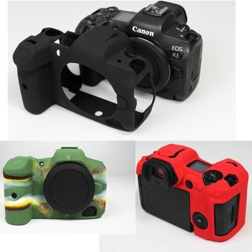 Nice Soft Silicone Rubber Camera Protective Body Cover Case Skin For canon EOS R5 R6 Bottom Case With Battery Opening Bag