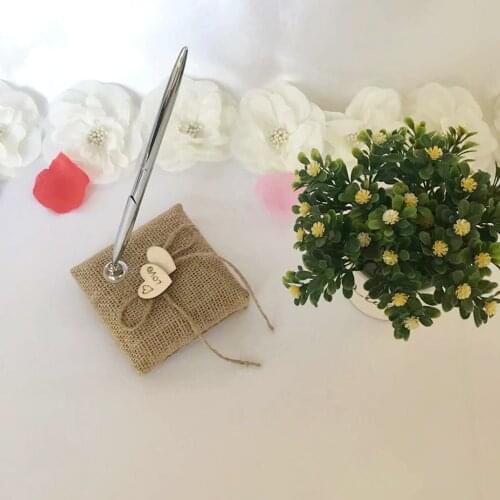 New Wedding Party Silver Guest Book Signing Pen Love Sign Holder Table Decor Wedding Signing Pen Party Supplies 2 Types