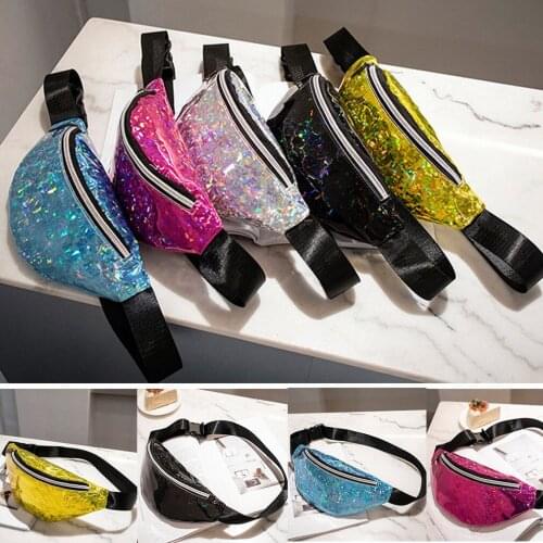 New Women Reversible Mermaid Sequins Glitter Waist Bag Fanny Pack Pouch Hip Purse Satchel Laser Bag Waist Packs