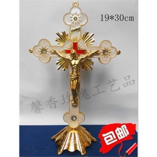 Various cross ornaments family Christian Catholic Relics Pearl Plum Blossoms 12 Apostles Craft Gifts