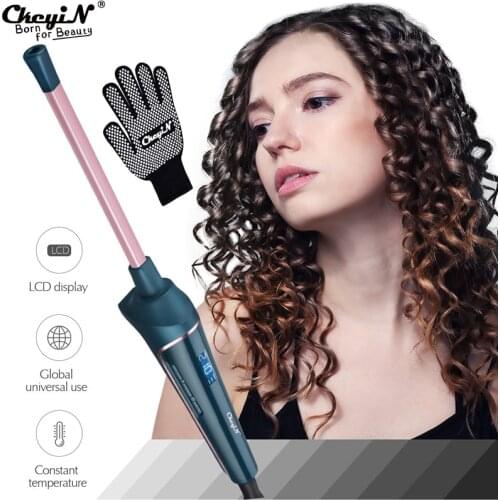 Ckeyin Professional 9mm Curling Iron Hair Waver Hair Curlers Square Ceramic Curling Wand Roller Curling Iron Hairdressing Tool