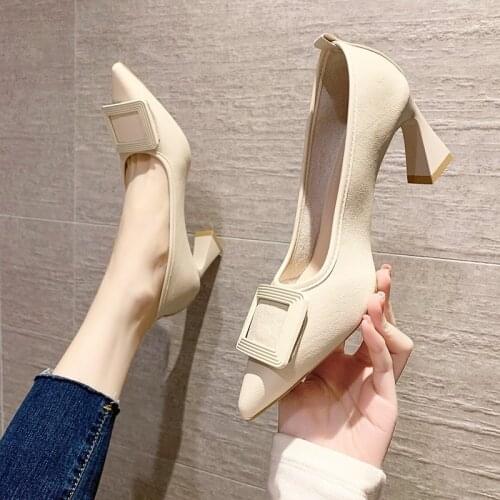 African Woman Shoe Branded Pumps Casual Heels Basketball Platform Shallow Mouth Pointed Wedge Slip On Sweet 2021 Chunky Sandals