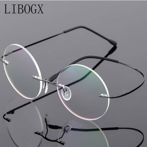 Ultra Light Frameless Both men and women Reading Glasses Fashion Round Frame Against anti Blue-ray Radiation +2.00 +2.50 +3.0