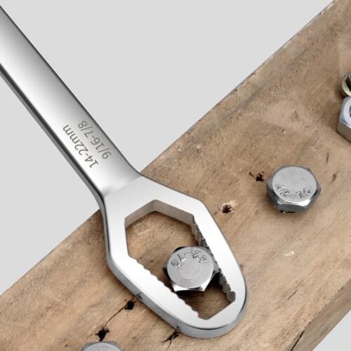 Universal Torx Wrench Double-head Adjustable Wrench 8-22mm Ratchet Wrench Spanner for Bicycle Motorcycle Car Repairing Tools