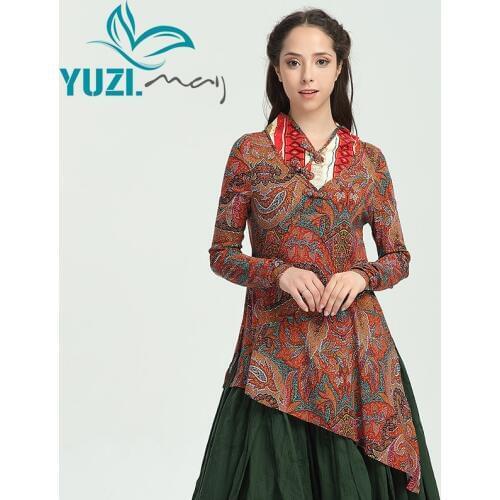 Блузки с принтом Yuzi.may China At AliExpress