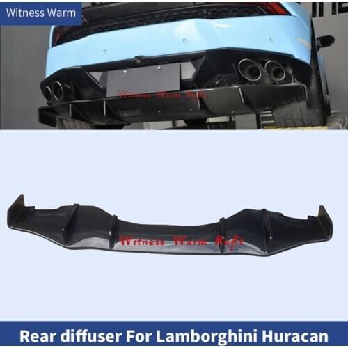 Carbon Fiber / FRP Rear Diffuser Lip Spoiler Bumper Guard Splitters for Lamborghini Huracan LP610 Car body kit 2014 - 2020