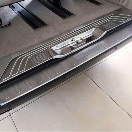 For Mercedes-Benz Vito W447 2014-2020 Stainless Silver Rear Trunk Inner Outer Bumper Plate Protector Guard Cover Car Styling