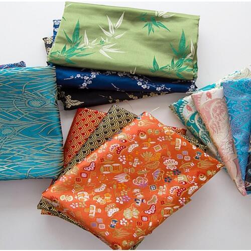 Brocade silk Fabric Damask Jacquard felt Apparel Costume Upholstery Furnishing Curtain Clothing Material patchwork 75X50CM