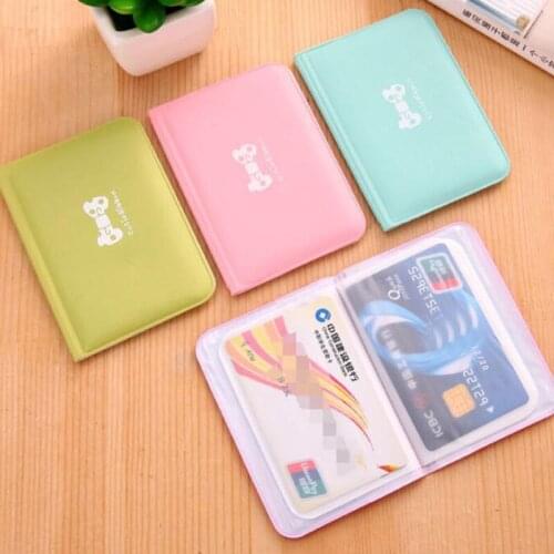 Women Card Holder Business Wallet 12 Card Slots Credit Card Protector Cover Case Pocket Bag Purse Leather Cardholder Wallet
