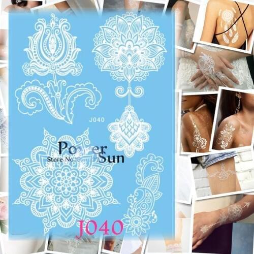 1PC Large Flower Blossom Design Women Henna Tattoo Body Art Temporary Tattoo Stickers Waterproof Fake Tatoo Indian Mehndi PJ040
