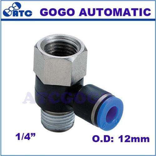 GOGO 10pcs a lot T type 12mm 1/4 inch BSP Hexagon internal thread, PHF12-02 push-pneumatic quick connector